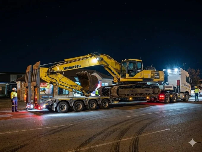 Перевозка экскаватора Komatsu PC-400 (43,5 т) по маршруту Ростовская область — Крым