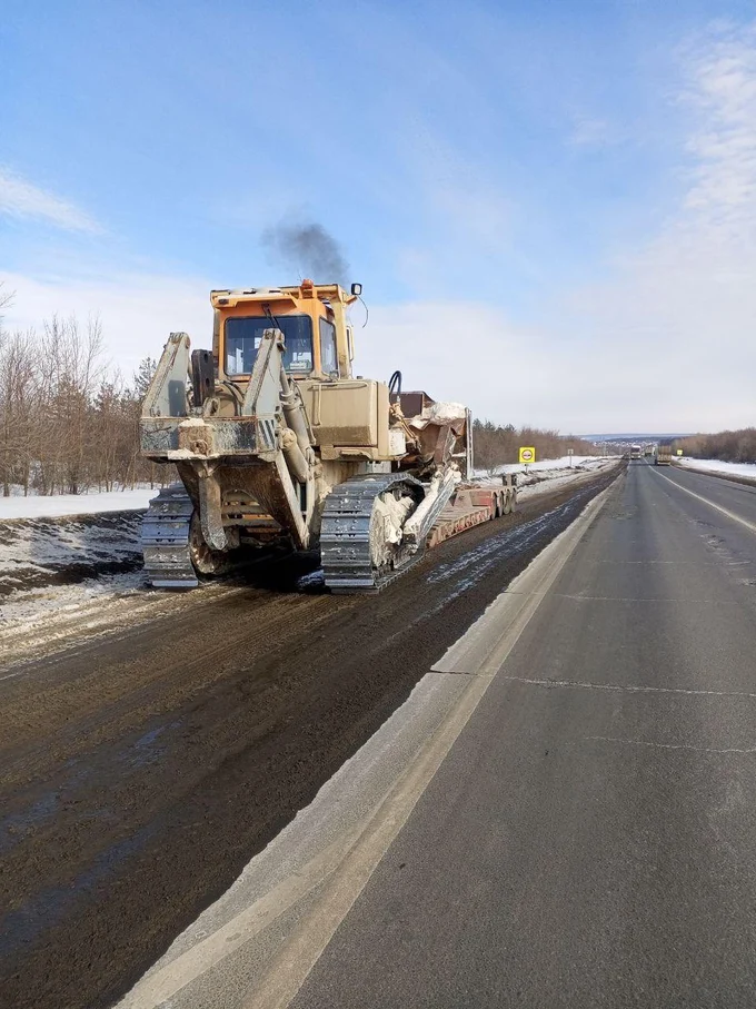 Перевозка бульдозера Т-25.01 по Самарской области