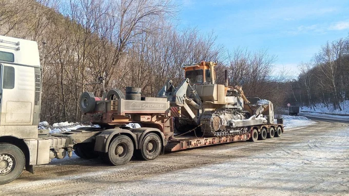 Перевозка бульдозера Т-25.01 по Самарской области